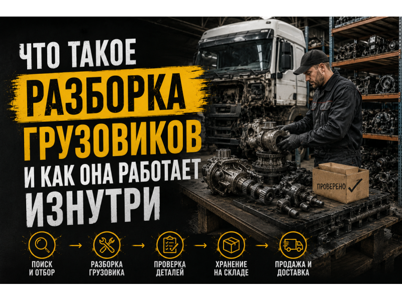Как работает разборка грузовиков: от автомобиля-донора до готовой запчасти